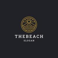 The beach logo icon design template vector illustration