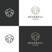 Head bull logo icon design template vector illustration