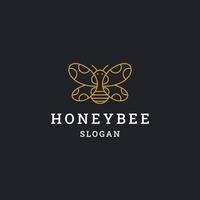 Honey bee logo icon design template vector illustration