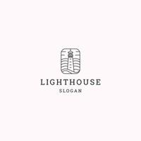 Light house logo icon design template vector illustration