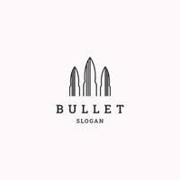 Bullet logo icon flat design template vector