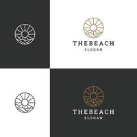 The beach logo icon design template vector