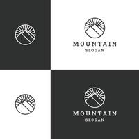 Ilustración de vector de plantilla de diseño de icono de logotipo de montaña