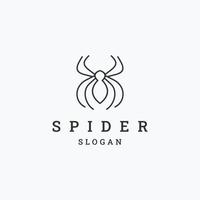 Ilustración de vector de plantilla de diseño de icono de logotipo de araña