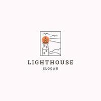 Light house logo icon design template vector illustration