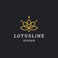 Lotus logo icon flat design template vector