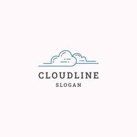 Cloud logo icon flat design template vector