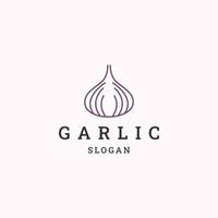 Garlic logo icon flat design template vector