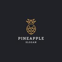 Ilustración de vector de plantilla de diseño de icono de logotipo de piña