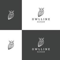 Owl logo icon design template vector illustration