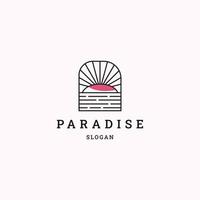 Paradise logo icon design template vector illustration