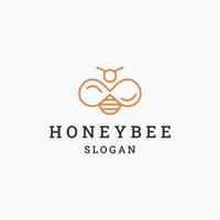 plantilla de diseño de icono de logotipo de abeja de miel vector