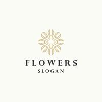 Flower logo template vector illustration design