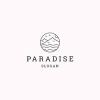 Paradise logo icon flat design template vector