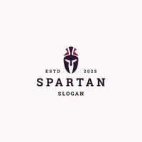 Spartan logo icon flat design template vector