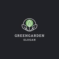 Ilustración de vector de plantilla de diseño de icono de logotipo de hoja verde