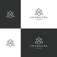 Lotus logo icon design template vector