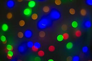 Abstract circular bokeh background of Christmas light photo