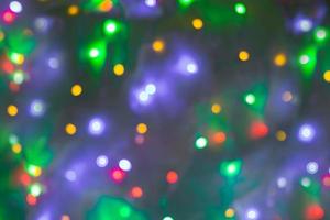 Abstract circular bokeh background of Christmas light photo