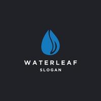 Water leaf logo icon design template vector illustration