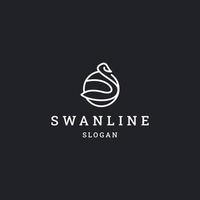 Swan logo icon design template vector illustration