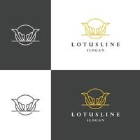 Lotus logo icon design template vector