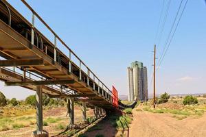 Old Abandoned Conveyor System In Arizona High Desert photo