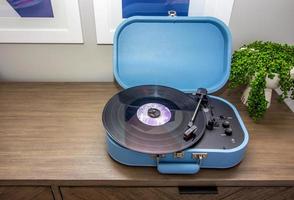 Portable Phonograph Case On Counter Top photo