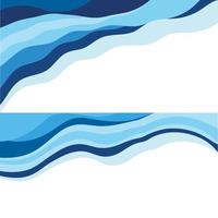 Abstract Water wave design background vector