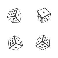 Dice vector icon design template