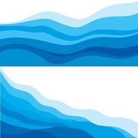 Abstract Water wave design background vector