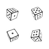 Dice vector icon design template