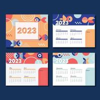 2023 Calendar with Abstract Theme vector