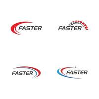 Faster Logo Template vector icon