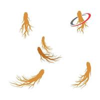 Ginseng vector icon illustration