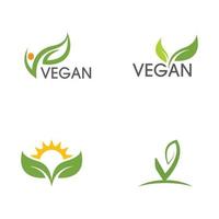 ilustración de icono de vector vegano
