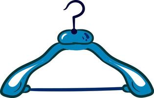 Blue hanger, illustration, vector on white background.