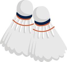 Badminton balls, illustration, vector on white background