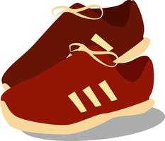 Red boots, illustration, vector on white background.