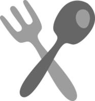 Fork and spoon, illustration, vector, on a white background. vector