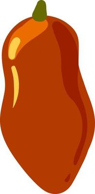 Red papaya, illustration, vector on white background.