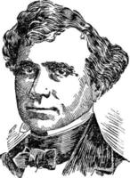 Franklin Pierce, vintage illustration vector