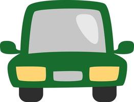 Dark green car, illustration, vector, on a white background. vector