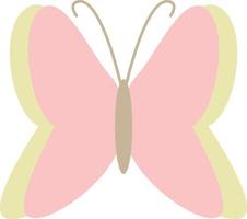 Pink spring butterfly, illustration, vector, on a white background. vector