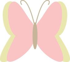 Pink spring butterfly, illustration, vector, on a white background. vector