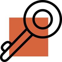 Digital key, illustration, vector on a white background.
