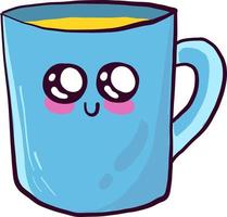 Cute cup , illustration, vector on white background