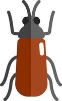 Soldier beetle bug, icon illustration, vector on white background