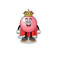 Mascot Illustration of gum ball king vector