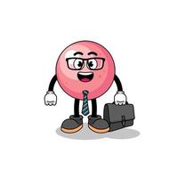 gum ball mascot as a businessman vector